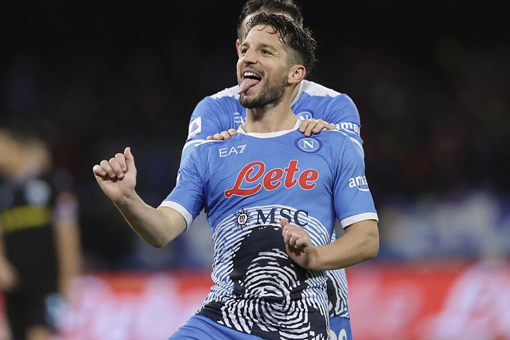Le Belge Dries Mertens a réussi un doublé contre la Lazio. © KEYSTONE/AP/Alessandro Garofalo
