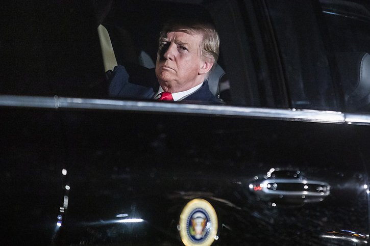 Donald Trump aurait exigé de se faire conduire au Capitole pour rejoindre ses partisans (archives). © KEYSTONE/EPA/JIM LO SCALZO