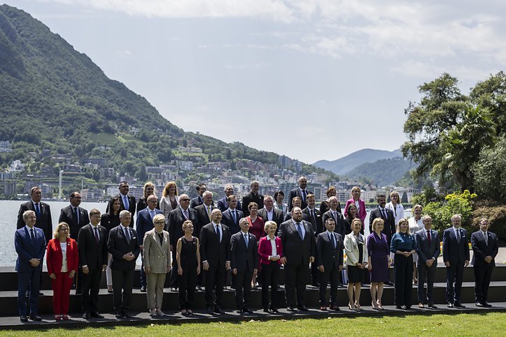 Des dizaines d'Etats sont réunis à Lugano pour l'avenir de l'Ukraine. © KEYSTONE/ALESSANDRO DELLA VALLE